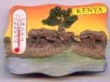 9004-002KE Kenya Elephant Scenery Thermometer