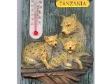 9004-001TZ Leopard & Cubs Thermometer